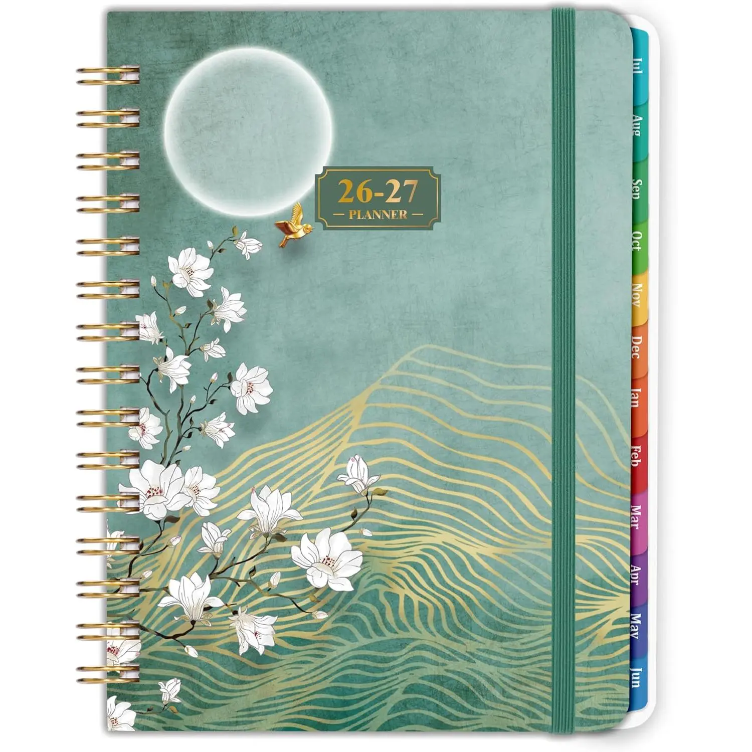 Planner 2026-2027 - JUL 2026 - JUN 2027, Academic Planner 2026-2027, Weekly and Monthly, Calendar 26-27 with  Paper, -wire Binding - Hardcover (6.4" x 8.5", Green,  Pocket)