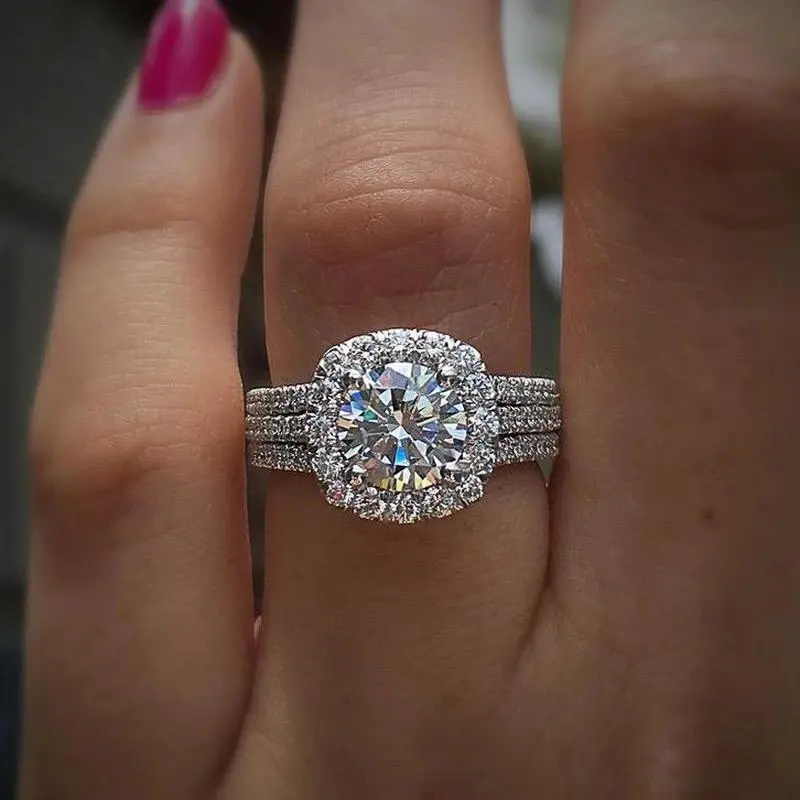 Huitan Trendy Women  with Brilliant Cubic Zirconia Luxury   Fashion Wedding Party Jewelry Drop Shipping mickey mouse art deco ring