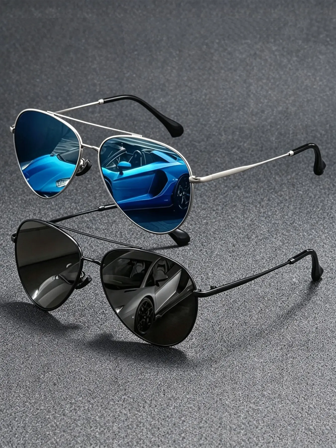 Ultra-Thin Metal Pilot Sunglasses, Frame High Mercury Lens, Men's Driving Motorcycle Shades, Retro Streetwear Business Commute Beach Fishing, Sunglass Aviators, Trendy Streetwear Sunglasses, Aviator Frames Sunglasses, Fashionable Sunglasses