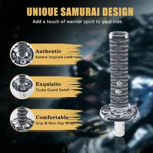 Universal 150MM/200MM JDM Katana Samurai Sword Shift Knob Shifter With Adapters Gear Shift knob