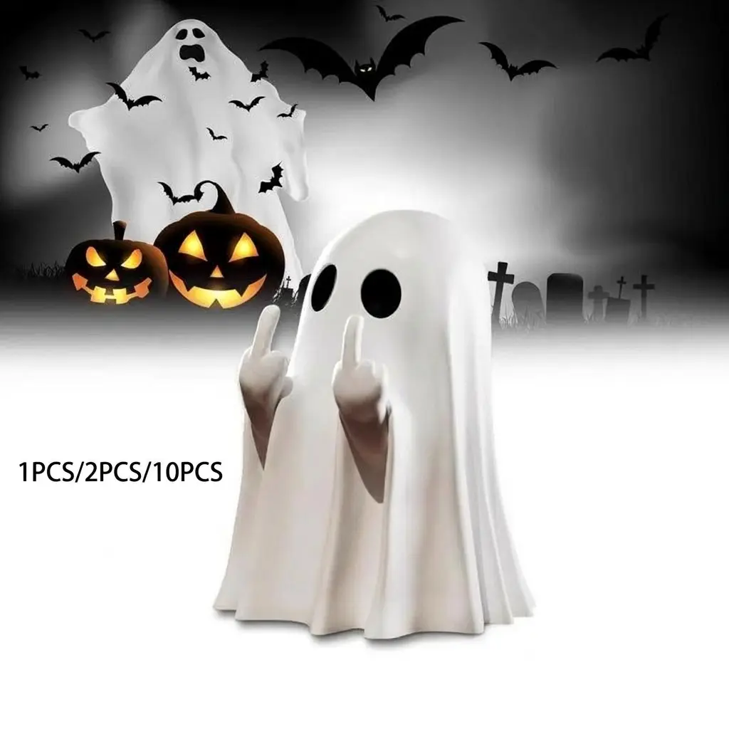Cute Halloween Ghost Party Decoration, Yard Ornament, Desk Decor, Small Figurine, Perfect for Home Office, Spooky Season Accessories, Decorative Ornaments