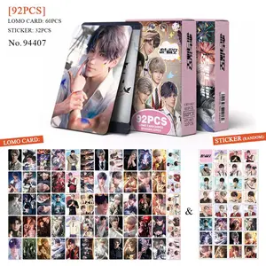 92Pcs/Set Love and Deep Space Laser LOMO Cards -  Sylus Zayne Xavier Rafayel Characters Holographic Photo Cards with Stickers
