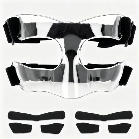 Basketball Mask, Soccer And Volleyball Anti-Collision Protective Face Mask, Outdoor Sports Face Injury Prevention, Eye Protection