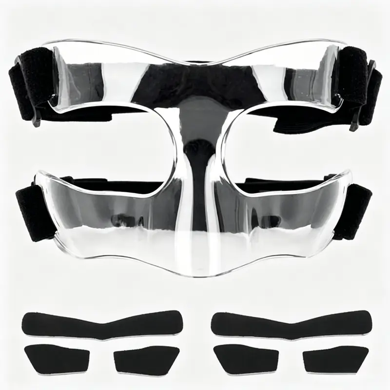 Basketball Mask, Soccer And Volleyball Anti-Collision Protective Face Mask, Outdoor Sports Face Injury Prevention, Eye Protection