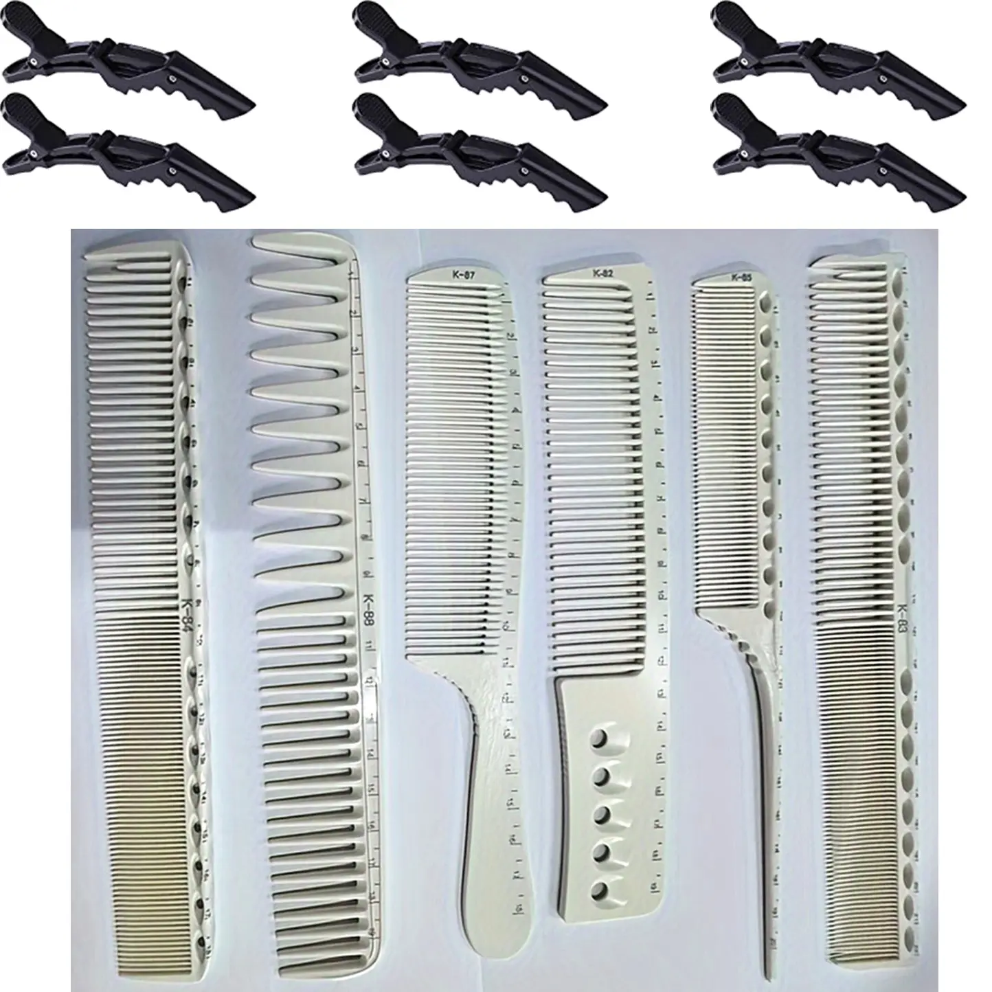 12-Piece Professional Haircut Set, Precision Measurement for Layered Trimming, Anti-Static Abs Comb Set, Hair Cutting Kit, Ideal for Salons, Home, Beginners