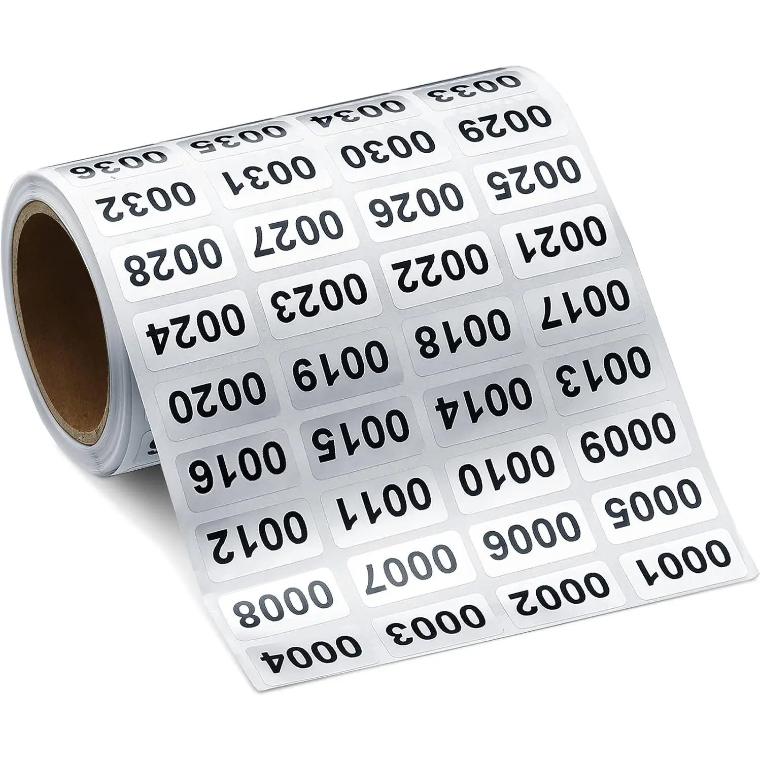 Consecutive Number Sticker Labels, 001-2000 Pieces Self-Adhesive Waterproof Vinyl Labels, 0.39x0.78 Inch for Furniture Storage, Indoor & Outdoor Classification Supplies