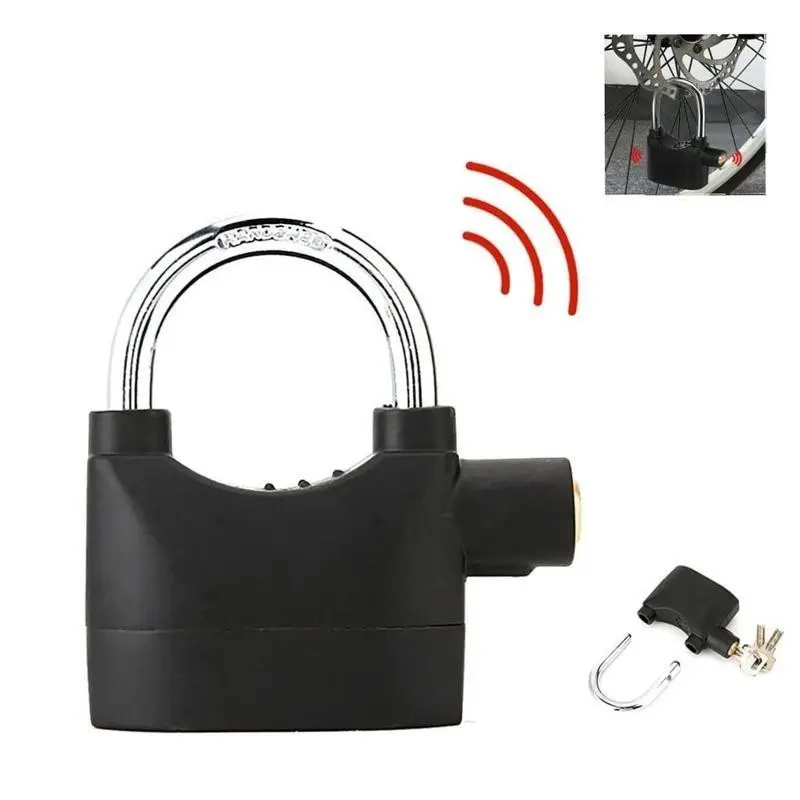 Alarm Lock, 110 Decibel Outdoor Stainless Steel Door Alarm Lock, Anti Theft Alarm, Includes 3 Keys, High Security, Heavy Duty Safety, Suitable for Garage, Fence, Storage Cabinet