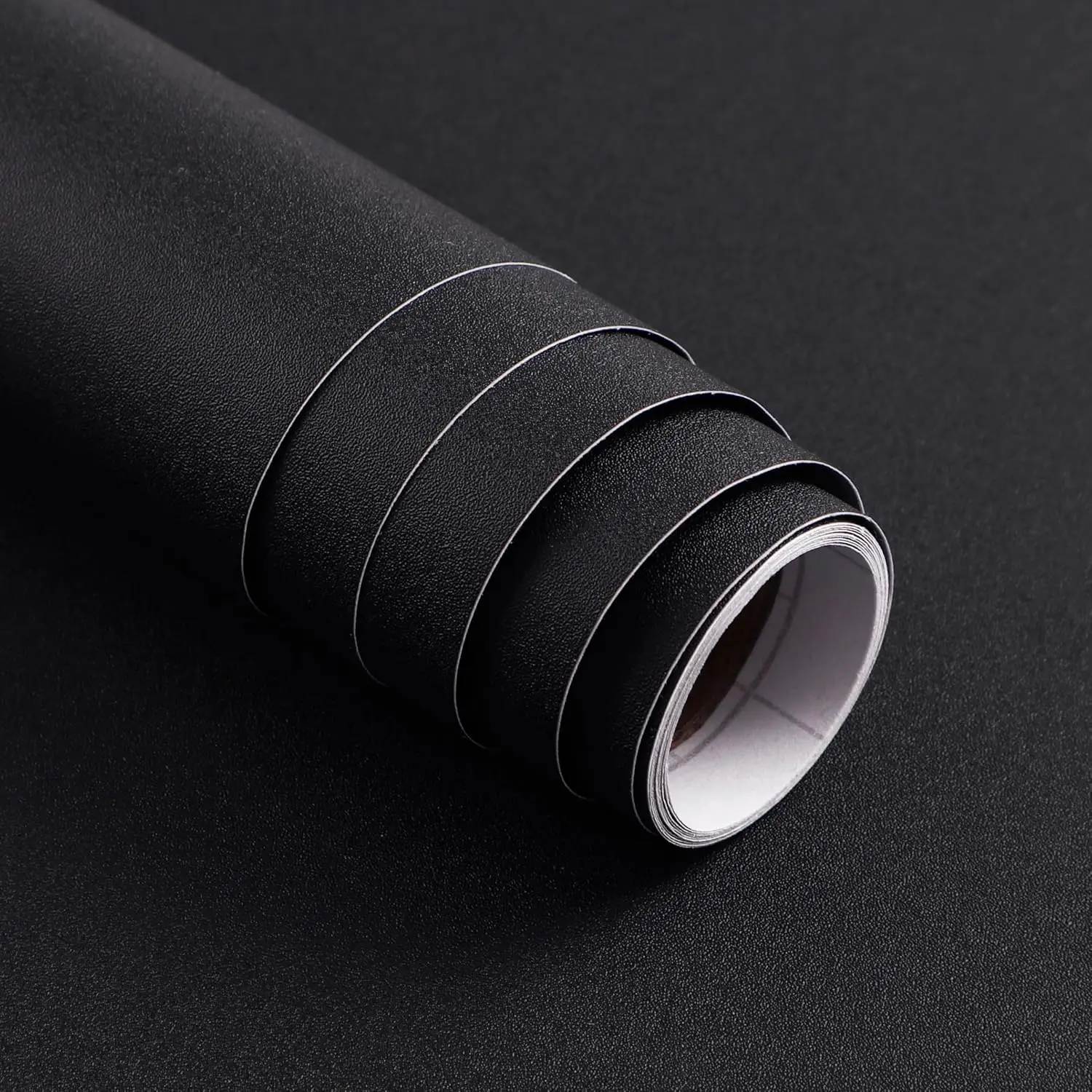 15.7" x 118" Peel and Stick Matte Black Contact Paper Environmentally Friendly Thickening Waterproof Upgrade Wallpaper for Countertops Bathroom Kitchen Cabinet