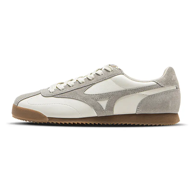 Mizuno LG 60S Low-Top Casual Sporty Sneakers - Unisex Lightweight Athletic Shoes with Slip-Resistant, Breathable Features - White-Gray Maison Mihara Official House White Casual Trainers, Lightweight Athletic Sneakers