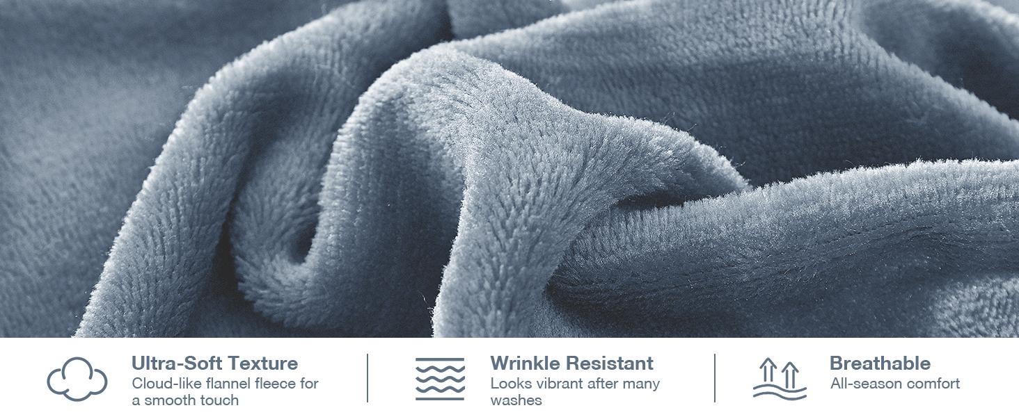 Fleece Sheets Twin Size, Flannel Like Soft, Fuzzy Warm Plush Sheets, Velvet Microfleece Bedding for Winter, Baby Blue