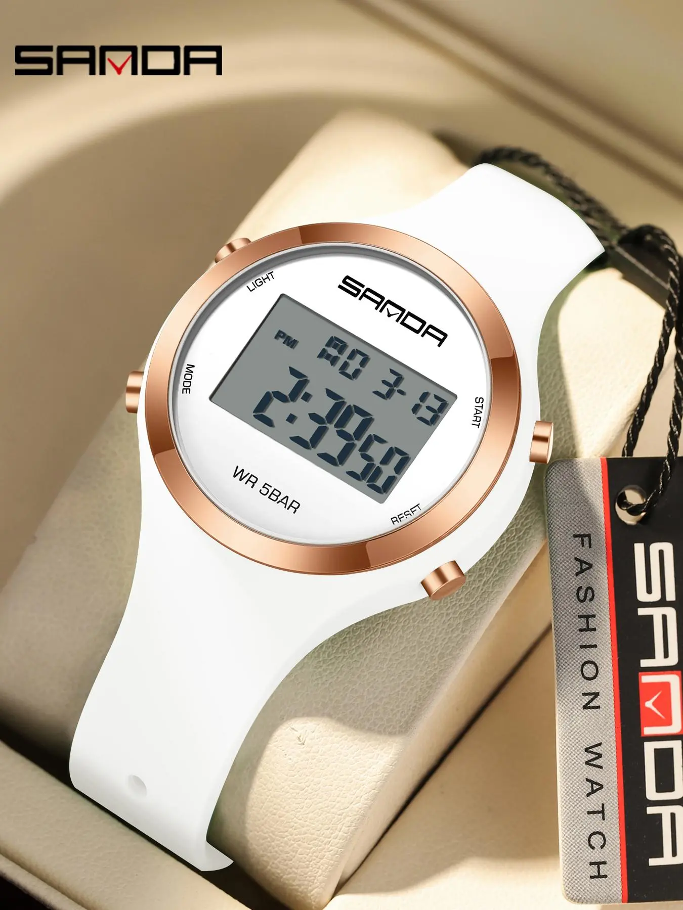 Fashion Digital Quartz Watch, Fashionable Digital Watch, Casual Digital Watch with Alarm & Date Display, Waterproof Sports Watch for Women & Men, Trendy All-match & Exquisite Watch for Birthday Gift, Fashion Wristwatches