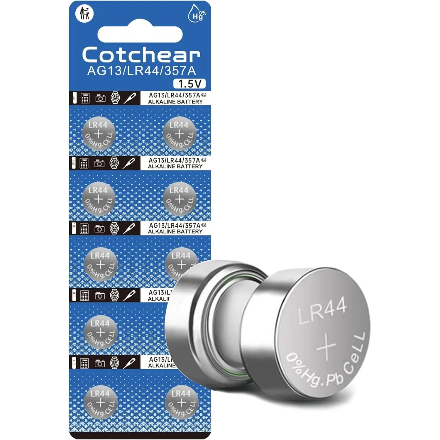 10Pcs Ag13 Button Batteries LR44 SR44 L1154 A76 LR1154 357A Button Cell Battery