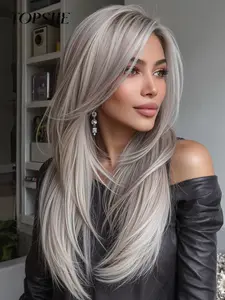 Topshe 13x6 HD Lace Front Wig, Frontal Wigs, Glueless Frontal Wig, Shoulder-Length Straight Hair, Comfortable & Breathable, Natural Look, Perfect for Parties, Natural Looking Wig