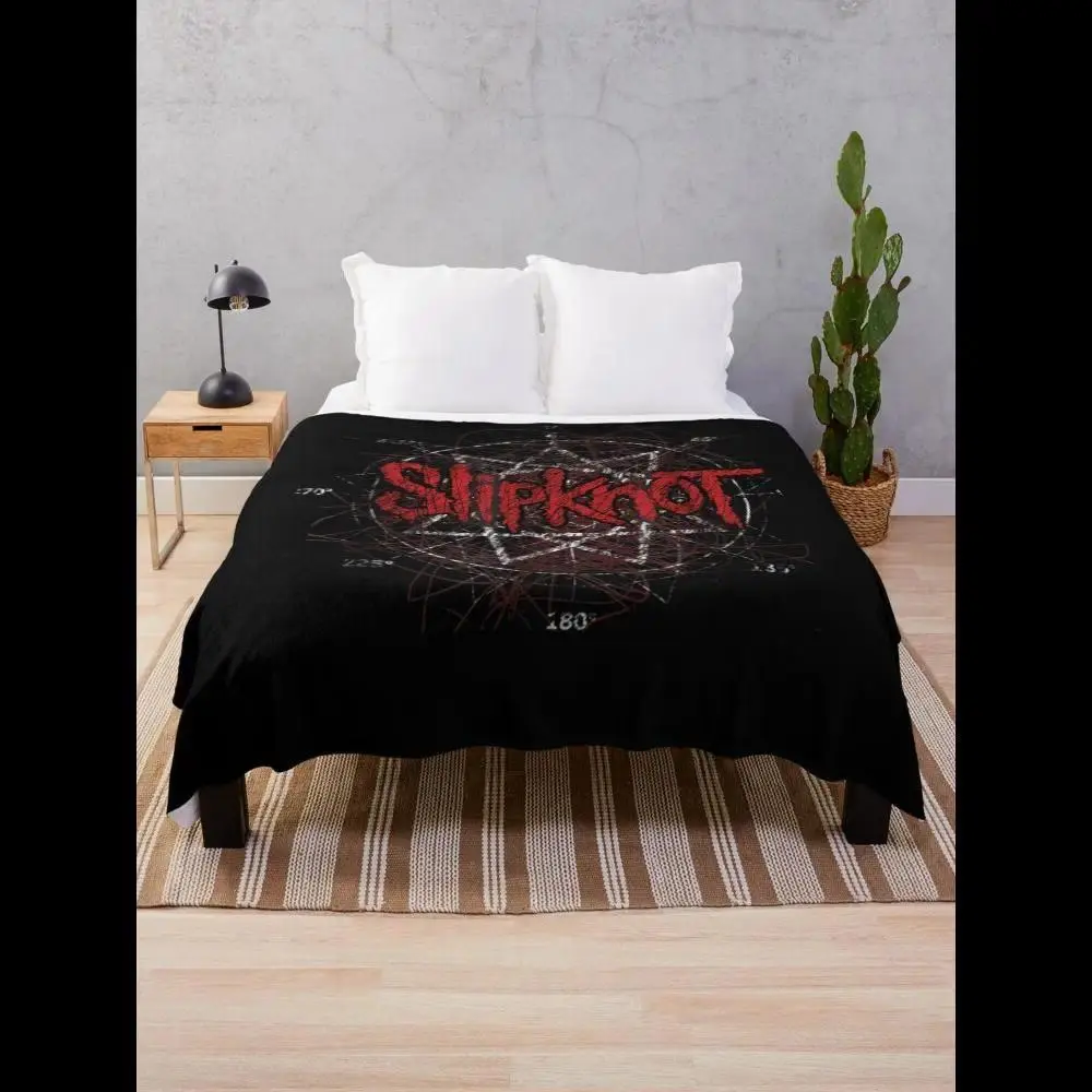Slipknot Band Logo Flannel Blanket Soft Cozy Throw for Music Room, Sofa, Bed and Concert Fans