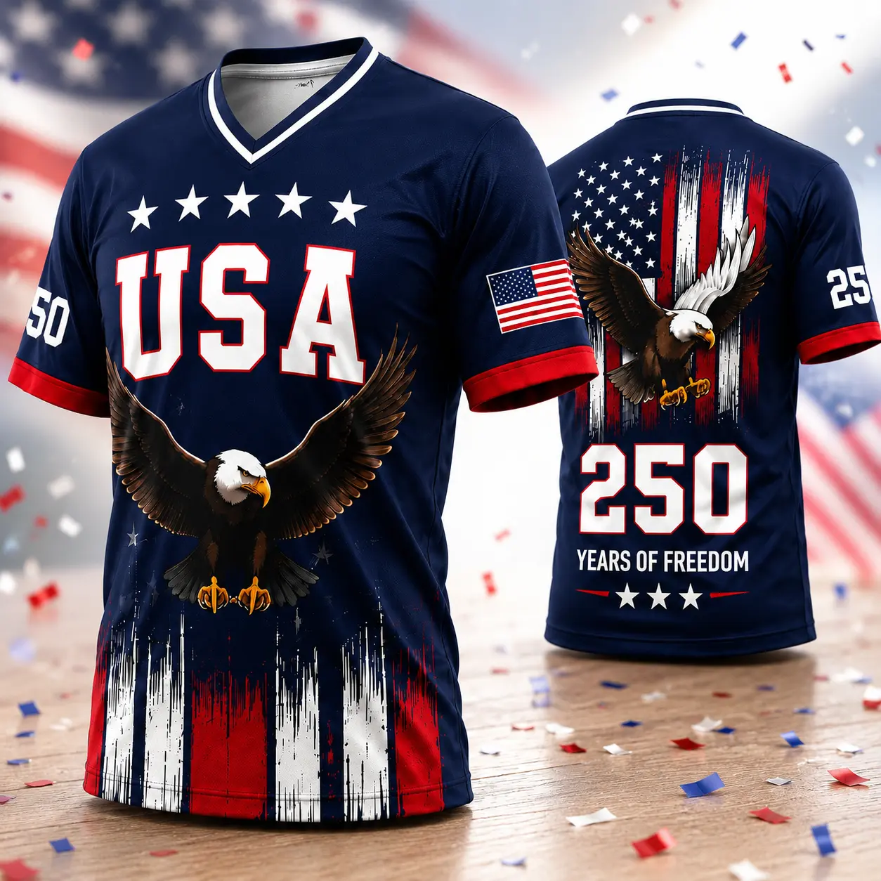Distressed Eagle Streetwear T-Shirt in Smooth Cotton-Blend Fabric, Men's Oversized Round Neck Casual Sports Top