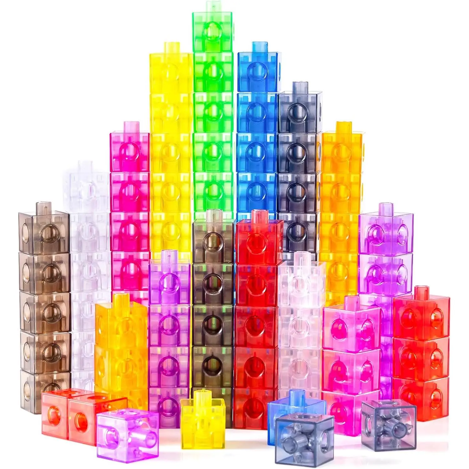 Translucent Linking Cubes – Engaging Math Toy, Light Table Manipulatives, Math Blocks for Early Learning and Creative Playfidget toys