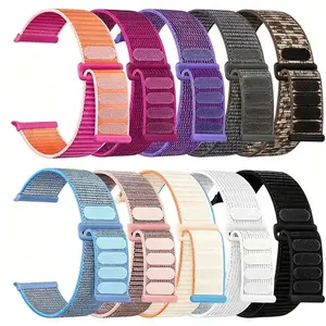 Adjustable Nylon Watch Band (Band Only), 10pcs Soft Breathable Smart Watch Straps for Women & Men, Wearable Accessories Compatible with Apple Watch Series, Smartwatch Accessories