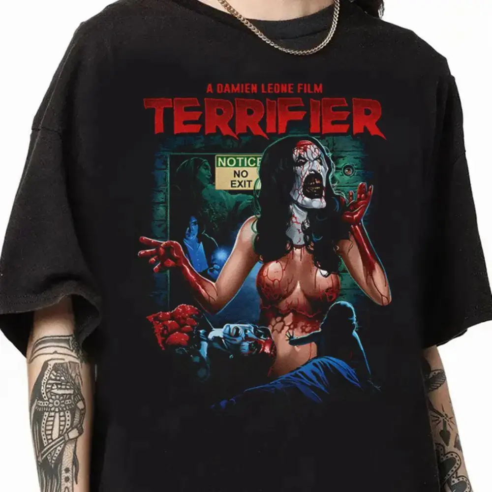 Terrifie Horror Movie Graphic T-Shirt, Halloween Terrifier Scary Movie Shirt,Casual Tee, Gift For Women, Gift For Man, Trending Shirt