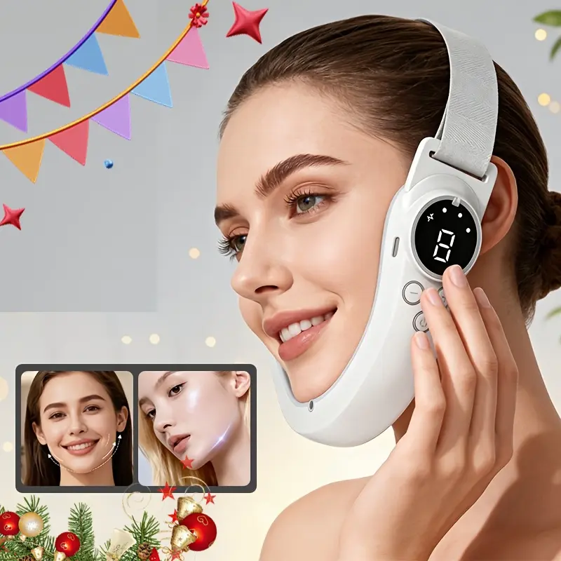 New electric V-shaped facial massager, facial, neck, and jaw care massager, female beauty tool, suitable for holiday gift giving
