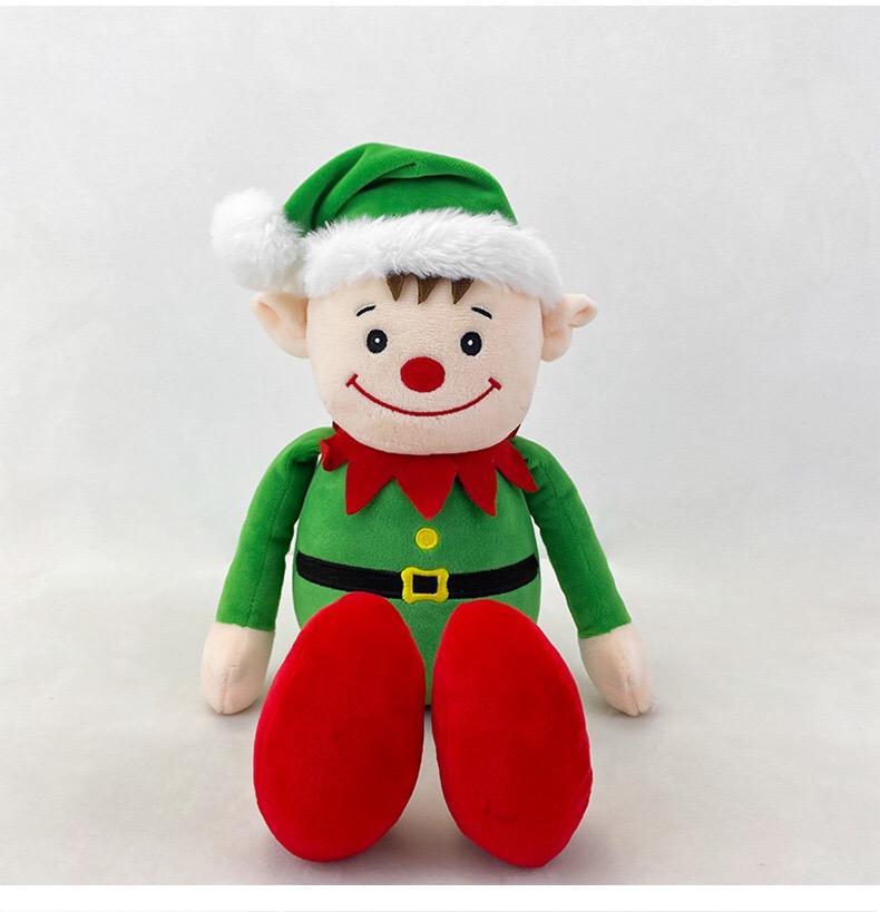 35cm Christmas Stuffed Doll Santa Elk Claus Elf Snowman Plush Toys For Carnival Festival Present Gifts For Children Festive Deco