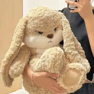 28/40CM Angry Rabbit Plush Toy Cute Animal Plushie Doll Kawaii Stuffed Soft Toys Model Room Decor Easter Christmas kids Birthday Gift