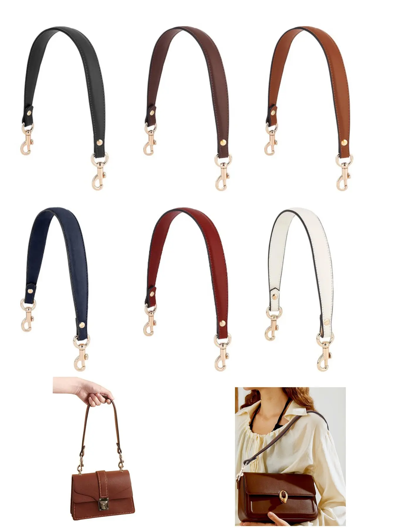Adjustable bag strap, adjustable handbag strap with spring buckle, DIY wallet making, handbag strap, bag making supplies, wallet making, PU leather material, metal buckle, durable and stylish, suitable for bags, handbags, daily accessories, bag straps