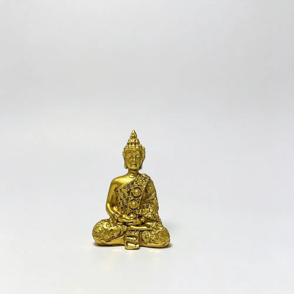 1pc Southeast Asian Thai Buddha Statue, Resin Meditation Buddha Sculpture, Zen Home Desktop Decor, Spiritual Art Piece