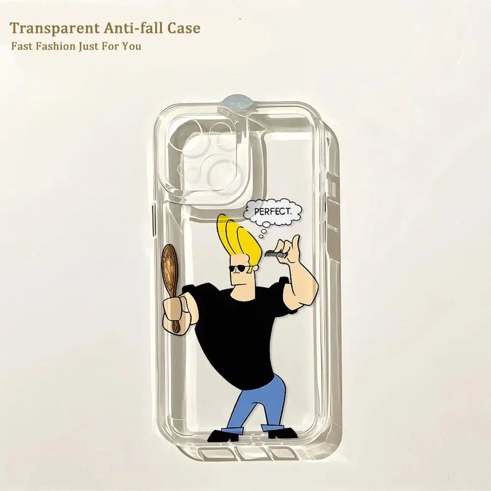 Hotdeal  Cartoon Humorous Johnnys B-Bravo Phone Case For IPhone 17 16 16e 15 14 13 12 11 Mini Pro Max X XR XSMax 7 8 Air Plus Back Cover
