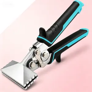 Hand Seamer Pliers for Sheet Metal, Ergonomic TPR Handle Bending Tool, 3 Inch Straight Jaw Seamer for Metal Bending Seaming Flattening, Hand Seamers Tool for HVAC Metal Fabrication, Reusable No Glue Metal Forming Pliers