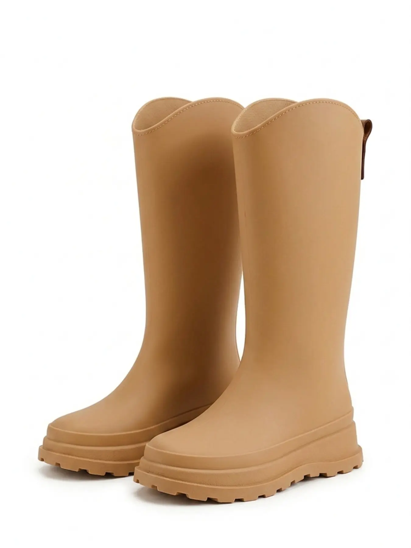 Women's Knee High Rain Boots, Waterproof Non-Slip Thick Sole Platform Rain Boots, Fashion Tall Rubber Wellies for Women, Casual Anti-Slip Rain Shoes for Outdoor, Work, Daily Wear, Fashionable Rain Boots, Waterproof Footwear