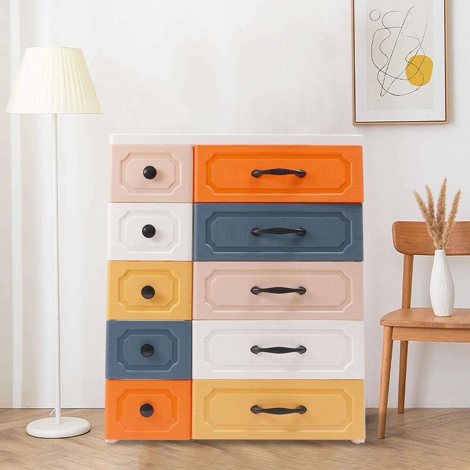 Storage Drawer Units PP Storage Dressers Dresser Cabinet Small Narrow Organizer Cabinet Floor Corner Cabinet with 10 Drawers, Fabric Storage Tower, Organizer Unit for Bedroom, Hallway, Entryway, Closets bedroom shelf Organization Apartment Furniture