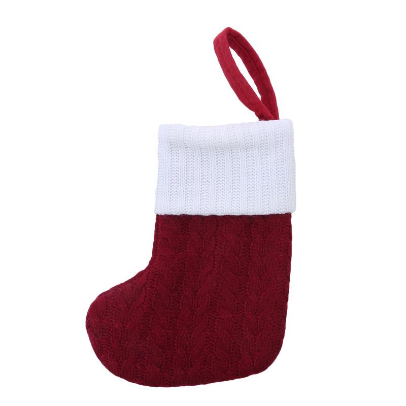 Christmas Socks Knitting Snowflake Letter Stocking Christmas Decoration For Home 2024 Xmas Tree Ornament Gift Navidad Natal 2025