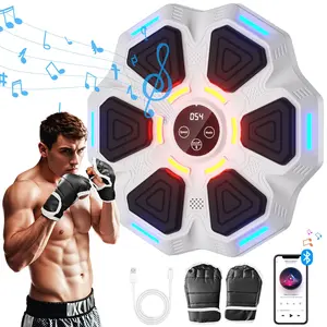2026 New Music Boxing MachineSmart Bluetooth Boxing MachineMusic Punch Machine for Kids and AdultsBoxing Music TrainerEquipment for Home, Office, GymBlack