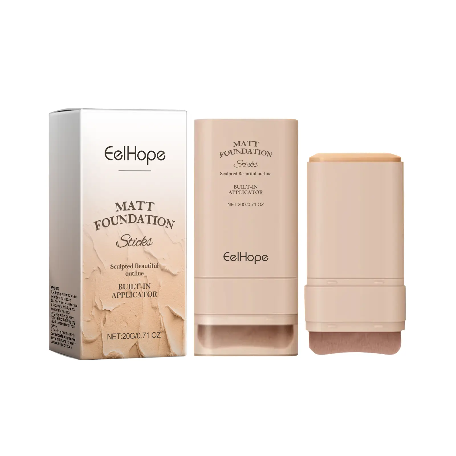 EelHope Lightweight Concealer Foundation Stick Hydrating Brightening Long Lasting Non Fading Smooth Coverage Moisturizing Makeup Stick