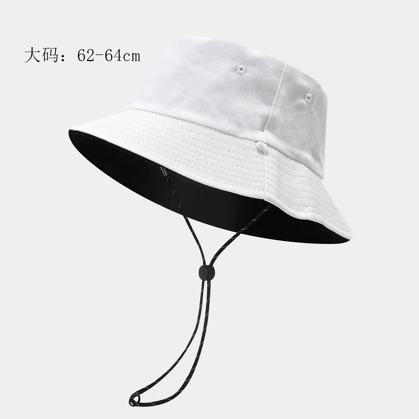 Big Size Sun Hat For Big Heads Reversible Two Side Wear Wide Brim Cap Adjustable Windproof Chin Cord Cotton Travel Hat Traveling Hiking Camping Fishing Gardening Outdoors Clothing Accessories For Men Women