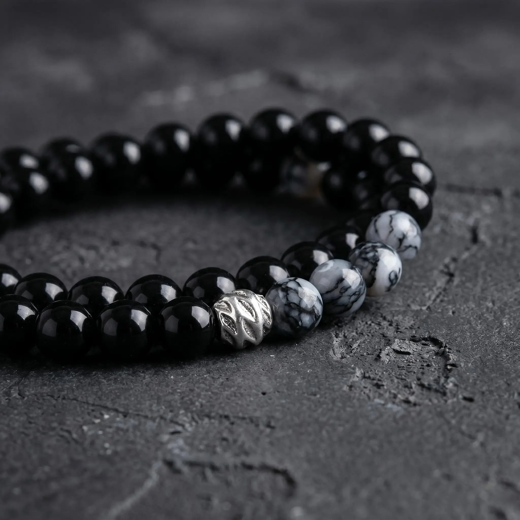 Double Layer Beaded Stretch Bracelet, Stylish Double Circle Design, Unique Texture Accessory with Nice Meaning, for Daily Wear & Gifting