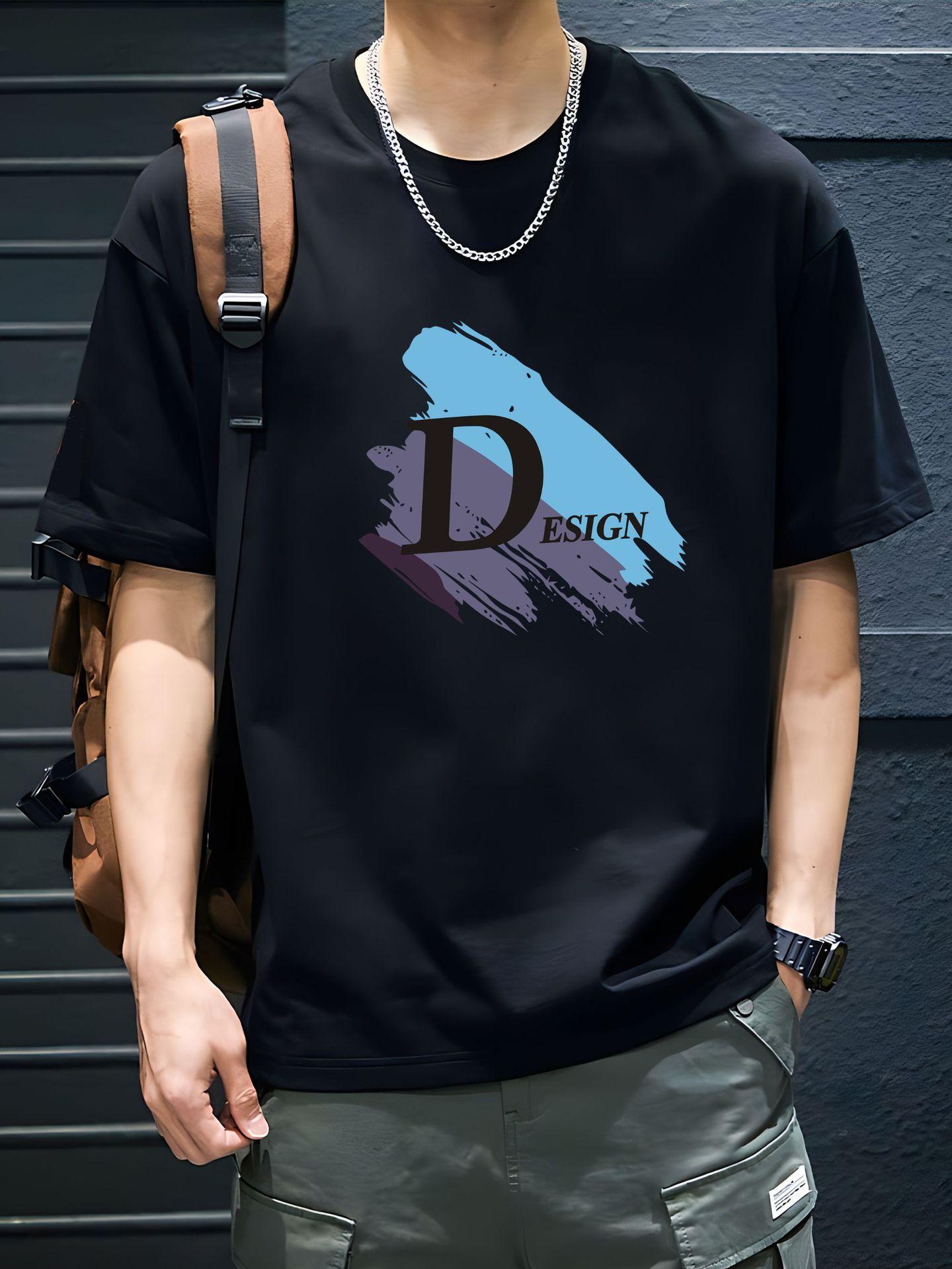 Men's Pure Cotton Short-Sleeve T-Shirt - Loose Fit, Crew Neck, Streetwear Style. A Versatile & Trendy Summer Essential - E-Commerce Bestseller.