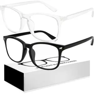 Fashion Bluelight Glasses Lightweight Eyeglasses for Work Women Men Party Classic Frame Clear Lens Comfortable Daily Use Computer Gaming Glasses