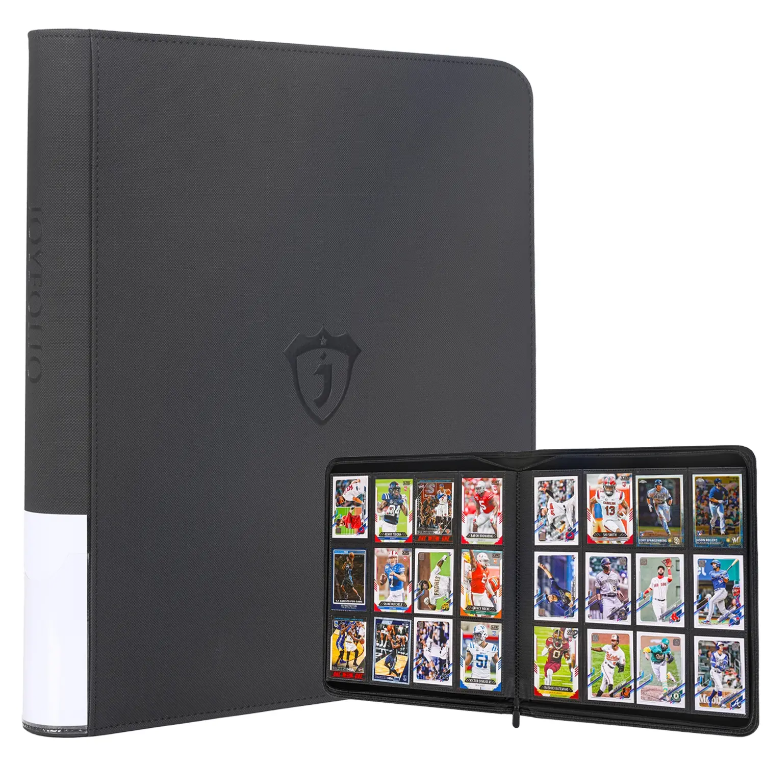 12 Pocket Card Binder, Zipper Trading Card Binder, 720 Large Capacity Side Loading Non-Ring Card Album,Card Collection for TCG, MTG, Sport Card