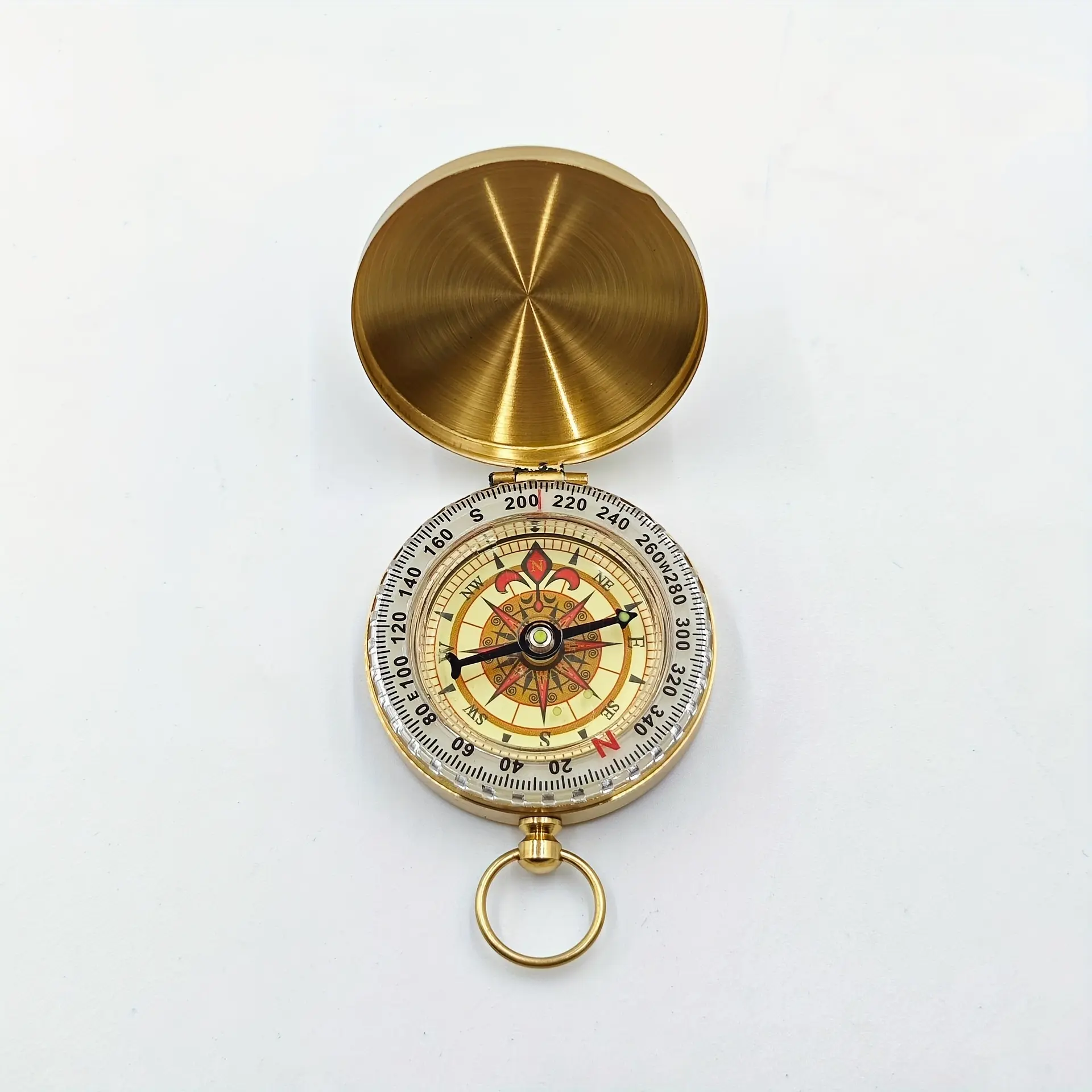Vintage Customizable Pocket Compass - Design-1, Hiking/Light Outdoor GPS Navigation Tool, Ideal Gift for Outdoor Enthusiasts, Perfect for Birthdays, Vintage Design