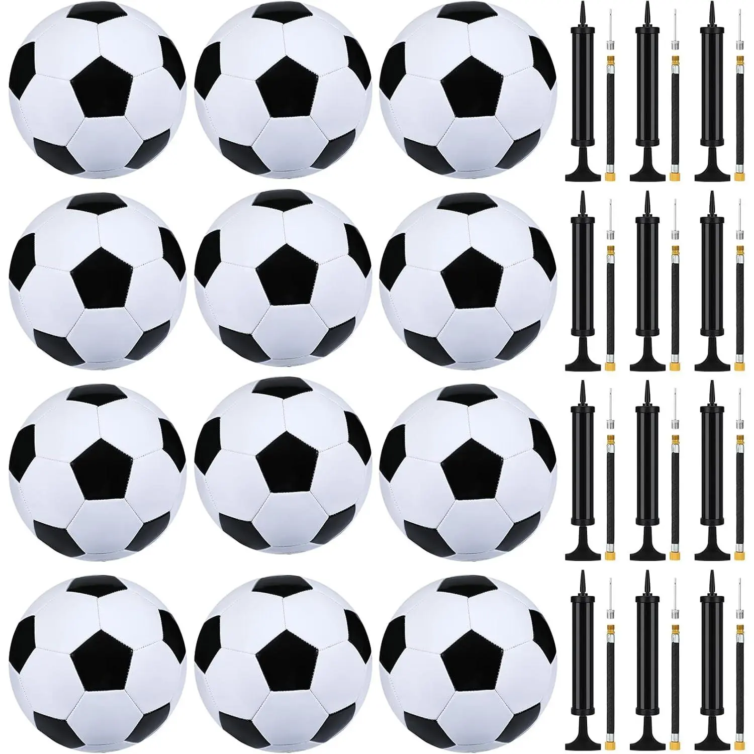 Deflated Soccer Balls Size 5 Bulk with Pumps Deflated Soccer Balls with Pump  Set Christmas  Gifts for Adults Donation Charity  Practice