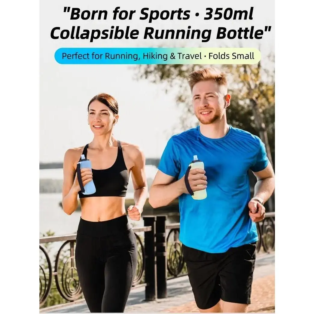 Sports Water Bottle - Large Capacity Foldable Portable Squeeze Bottle for Mountain Road Cycling and Outdoor Running summerwins