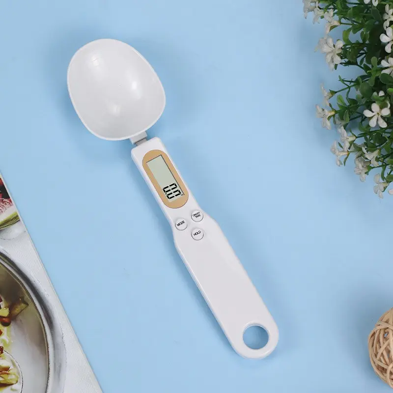 High Precision Electronic Measuring Spoon, 0.1g Accuracy, Kitchen Baking Scale, LCD Display, One-Button Tare, 4 Unit Switch, Washable