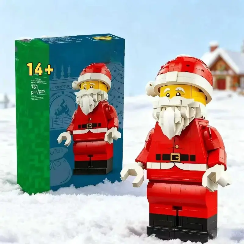 761pcs Santa Claus Building Block Figure, Christmas Theme Puzzle Toy, Educational Assembly Blocks Gift for Boys Girls Adults, Holiday Present