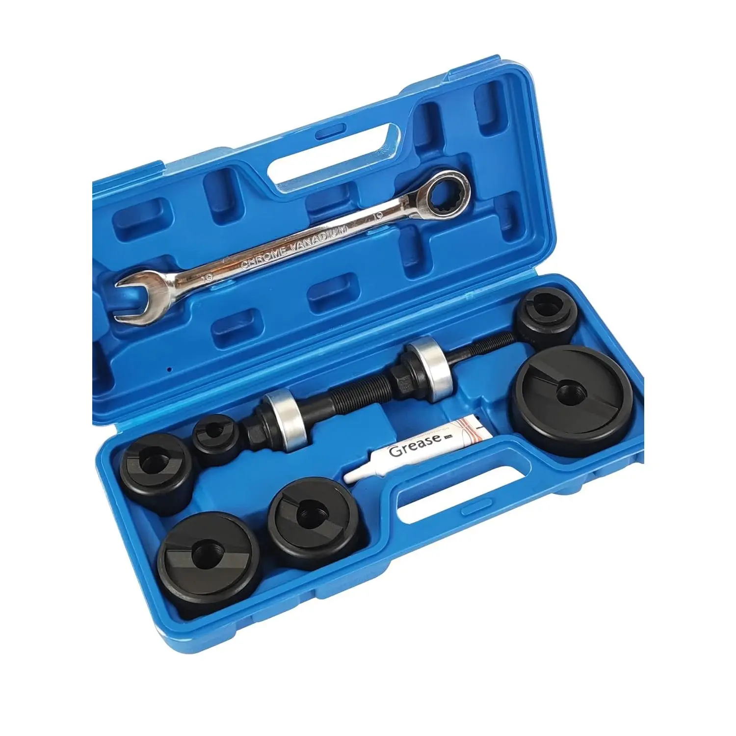 Manual Driver Tool Kit with 6 Dies, Ratchet Handle, 1/2-in to 2-in Inches Conduit Solution, Steel & Aluminum Panel Installation Hand Tool for Electricians
