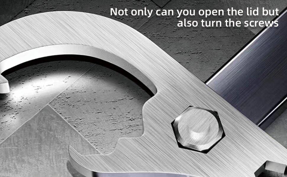 1PCS/2PCS Paint Can Opener Tool Bucket Can Opener Tool with Lid Opener Wrench Lid Removal Tool Bucket Lid Manual Opener Tool Suitable for Home Industry Portable Multi-function Adjustable Wrench