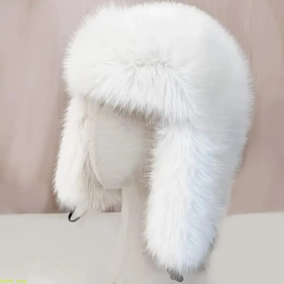 Unisex Elegant Vintage Plain Faux-Fur Ushanka Hat - Velcro Adjustable Closure, Ear Coverage, Thick Insulation, Polyester All-Weather Outdoor Headwear (Black, Blue, Brown) for Daily Wear, Hiking, Adjustable Headband