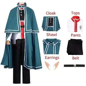 Anime Sylphiette Cosplay Mushoku Tensei Jobless Reincarnation Cosplay Costume Sylphy Uniform Cloak Wig Halloween Party Cos Women