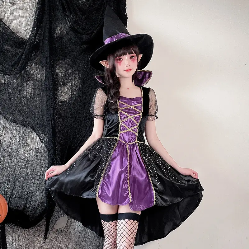 Adult Witch Vampire Dress Halloween Carnival Cosplay Outfit For Themed Role Play And Stage Performance Shows
