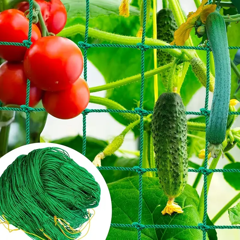 4-Pack Durable Garden Trellis Net, Versatile Plant Support Grid, 3x6 Feet, Tie Strips, Ideal for Climbing Vines and Cucumbers, Gardening Aid